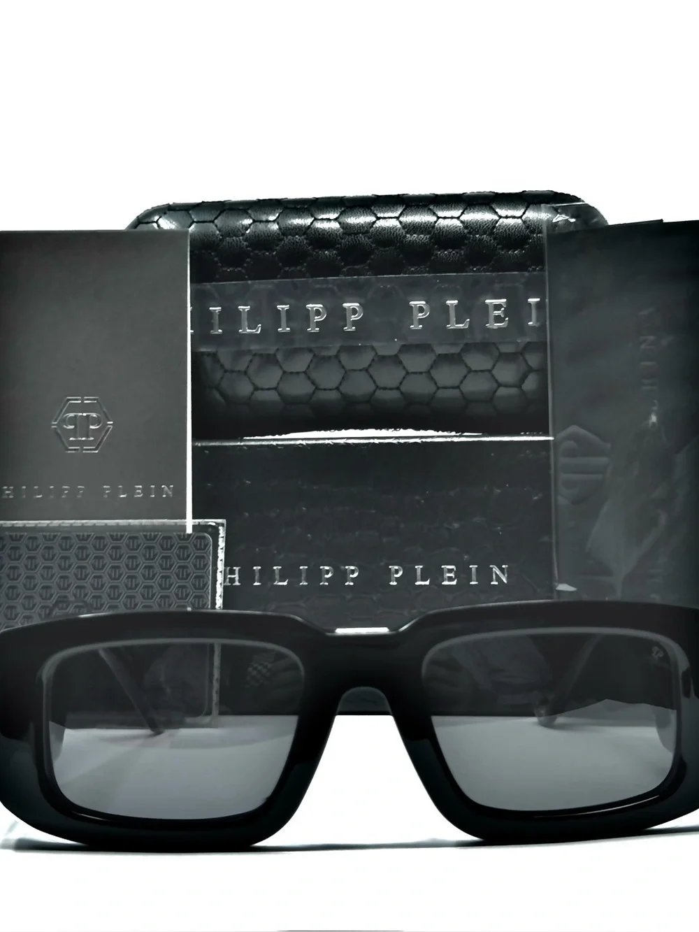 NEW Philipp Plein Master SPP 149V COL  Unisex Black 0700 Sunglasses  Authentic